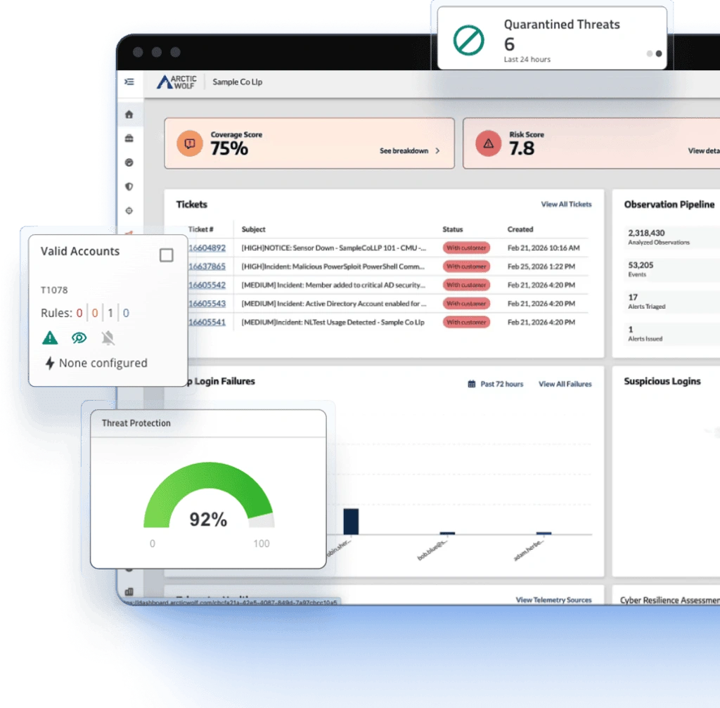 Arctic Wolf Dashboard